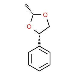 ChemSpider 2D Image | (2R,4S)-2-Methyl-4-phenyl-1,3-dioxolane | C10H12O2