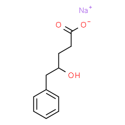ChemSpider 2D Image | Sodium 4-hydroxy-5-phenylpentanoate | C11H13NaO3