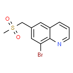 ChemSpider 2D Image | 8-Bromo-6-[(methylsulfonyl)methyl]quinoline | C11H10BrNO2S