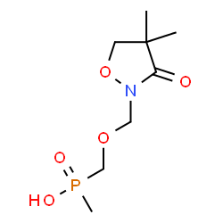 ChemSpider 2D Image | {[(4,4-Dimethyl-3-oxo-1,2-oxazolidin-2-yl)methoxy]methyl}methylphosphinic acid | C8H16NO5P