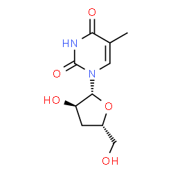 ChemSpider 2D Image | 3'-Deoxy-5-methyluridine | C10H14N2O5