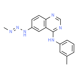 ChemSpider 2D Image | 6-(3-Methyltriaz-1-en-1-yl)-N-(m-tolyl)quinazolin-4-amine | C16H16N6