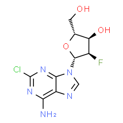 ChemSpider 2D Image | 2-Chloro-2'-deoxy-2'-fluoroadenosine | C10H11ClFN5O3