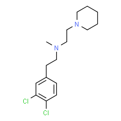 ChemSpider 2D Image | 2-(3,4-Dichlorophenyl)-N-methyl-N-[2-(1-piperidinyl)ethyl]ethanamine | C16H24Cl2N2