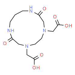 ChemSpider 2D Image | 2,2'-(2,9-Dioxo-1,4,7,10-tetraazacyclotridecane-4,7-diyl)diacetic acid | C13H22N4O6