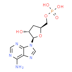 ChemSpider 2D Image | 3'-Deoxy-5'-adenylic acid | C10H14N5O6P