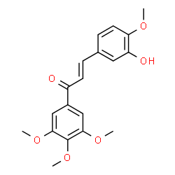 ChemSpider 2D Image | (2E)-3-(3-Hydroxy-4-methoxyphenyl)-1-(3,4,5-trimethoxyphenyl)-2-propen-1-one | C19H20O6