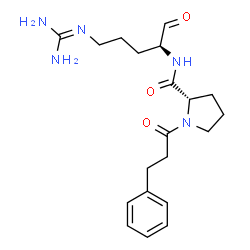 ChemSpider 2D Image | N-{(2S)-5-[(Diaminomethylene)amino]-1-oxo-2-pentanyl}-1-(3-phenylpropanoyl)-L-prolinamide | C20H29N5O3