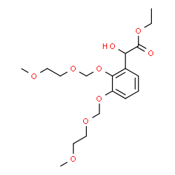 ChemSpider 2D Image | Ethyl {2,3-bis[(2-methoxyethoxy)methoxy]phenyl}(hydroxy)acetate | C18H28O9