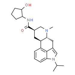 ChemSpider 2D Image | (8beta)-N-(2-Hydroxycyclopentyl)-1-isopropyl-6-methylergoline-8-carboxamide | C24H33N3O2