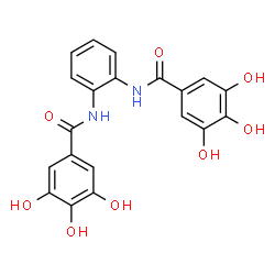 ChemSpider 2D Image | N,N'-1,2-Phenylenebis(3,4,5-trihydroxybenzamide) | C20H16N2O8