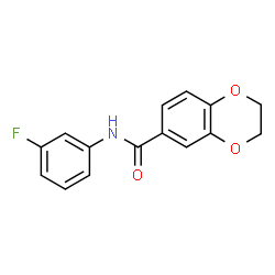 ChemSpider 2D Image | N-(3-Fluorophenyl)-2,3-dihydro-1,4-benzodioxine-6-carboxamide | C15H12FNO3