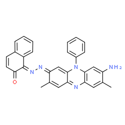 ChemSpider 2D Image | (1E)-1-[(2Z)-(8-Amino-3,7-dimethyl-10-phenyl-2(10H)-phenazinylidene)hydrazono]-2(1H)-naphthalenone | C30H23N5O