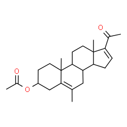 ChemSpider 2D Image | 6-Methyl-20-oxopregna-5,16-dien-3-yl acetate | C24H34O3