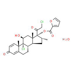 ChemSpider 2D Image | Mometasone furoate hydrate (JAN) | C27H32Cl2O7