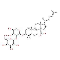 ChemSpider 2D Image | (3beta)-3-{[2-O-(beta-D-Galactopyranosyl)-alpha-L-arabinopyranosyl]oxy}lanosta-8,24-dien-30-oic acid | C41H66O12