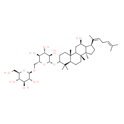 ChemSpider 2D Image | (9xi,12beta,13xi,20Z)-12-Hydroxydammara-20(22),24-dien-3-yl 6-O-beta-D-glucopyranosyl-beta-D-glucopyranoside | C42H70O12