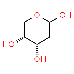 ChemSpider 2D Image | 2-Deoxy-D-erythro-pentopyranose | C5H10O4