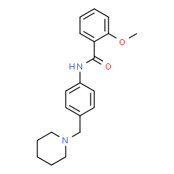 ChemSpider 2D Image | 2-Methoxy-N-[4-(1-piperidinylmethyl)phenyl]benzamide | C20H24N2O2