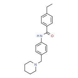 ChemSpider 2D Image | 4-Ethyl-N-[4-(1-piperidinylmethyl)phenyl]benzamide | C21H26N2O