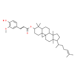 ChemSpider 2D Image | 9,19-Cyclolanost-24-en-3-yl 3-(4-hydroxy-3-methoxyphenyl)acrylate | C40H58O4