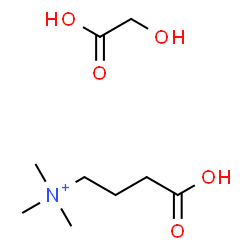 ChemSpider 2D Image | 2-hydroxyacetic acid; (4-hydroxy-4-oxo-butyl)-trimethyl-ammonium | C9H20NO5