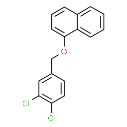 ChemSpider 2D Image | 1-[(3,4-Dichlorobenzyl)oxy]naphthalene | C17H12Cl2O