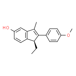 ChemSpider 2D Image | (S)-1-Ethyl-2-(4-methoxyphenyl)-3-methyl-1H-inden-5-ol | C19H20O2