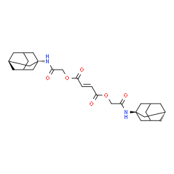 ChemSpider 2D Image | Bis{2-[(1R,3r)-adamantan-1-ylamino]-2-oxoethyl} (2E)-2-butenedioate | C28H38N2O6