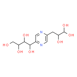 ChemSpider 2D Image | 1-[5-(2,3,3-Trihydroxypropyl)-2-pyrazinyl]-1,2,3,4-butanetetrol | C11H18N2O7