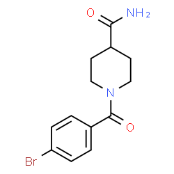 ChemSpider 2D Image | 1-(4-Bromobenzoyl)-4-piperidinecarboxamide | C13H15BrN2O2