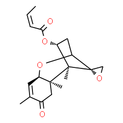 ChemSpider 2D Image | (4alpha)-8-Oxo-12,13-epoxytrichothec-9-en-4-yl (2Z)-2-butenoate | C19H24O5