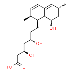 ChemSpider 2D Image | (3R,5S)-3,5-Dihydroxy-7-[(1S,2S,6R,8S)-8-hydroxy-2,6-dimethyl-1,2,6,7,8,8a-hexahydro-1-naphthalenyl]heptanoic acid | C19H30O5