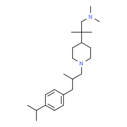 ChemSpider 2D Image | 2-{1-[3-(4-Isopropylphenyl)-2-methylpropyl]-4-piperidinyl}-N,N,2-trimethyl-1-propanamine | C24H42N2