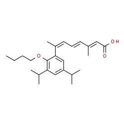 ChemSpider 2D Image | (2E,4E,6Z)-7-(2-Butoxy-3,5-diisopropylphenyl)-3-methyl-2,4,6-octatrienoic acid | C25H36O3