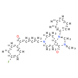 ChemSpider 2D Image | 8-{4-[4-Fluoro(~11~C_6_)phenyl]-4-oxo(~11~C_4_)butyl}-3-(~11~C)methyl-1-(~11~C_6_)phenyl(~11~C_7_)-1,3,8-triazaspiro[4.5]decan-4-one | 11C24H28FN3O2