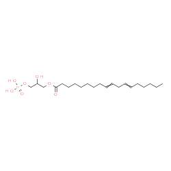 ChemSpider 2D Image | 2-Hydroxy-3-(phosphonooxy)propyl 9,12-octadecadienoate | C21H39O7P