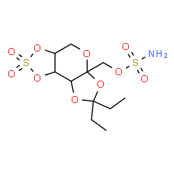 ChemSpider 2D Image | (7,7-Diethyl-2,2-dioxidotetrahydro-5aH-[1,3,2]dioxathiolo[4,5-d][1,3]dioxolo[4,5-b]pyran-5a-yl)methyl sulfamate | C11H19NO10S2
