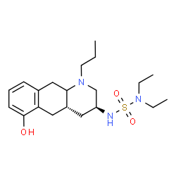 ChemSpider 2D Image | N,N-Diethyl-N'-[(3S,4aS)-6-hydroxy-1-propyl-1,2,3,4,4a,5,10,10a-octahydrobenzo[g]quinolin-3-yl]sulfuric diamide | C20H33N3O3S
