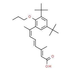 ChemSpider 2D Image | (2E,4E,6Z)-7-(3,5-di-tert-butyl-2-propoxyphenyl)-3-methylocta-2,4,6-trienoic acid | C26H38O3