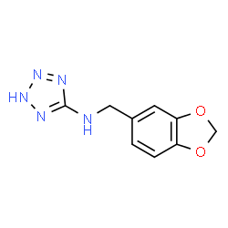ChemSpider 2D Image | N-(1,3-Benzodioxol-5-ylmethyl)-2H-tetrazol-5-amine | C9H9N5O2