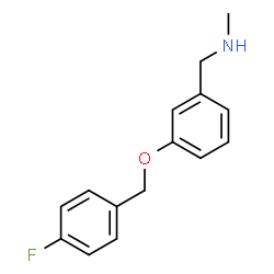 ChemSpider 2D Image | 1-{3-[(4-Fluorobenzyl)oxy]phenyl}-N-methylmethanamine | C15H16FNO
