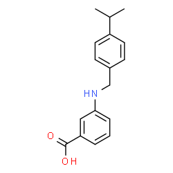 ChemSpider 2D Image | 3-[(4-Isopropylbenzyl)amino]benzoic acid | C17H19NO2