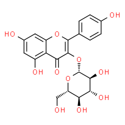 ChemSpider 2D Image | kaempferol 3-O-beta-L-glucopyranoside | C21H20O11