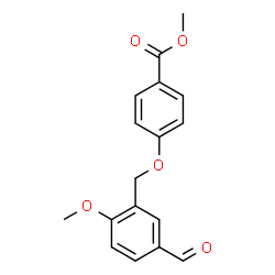 ChemSpider 2D Image | Methyl 4-[(5-formyl-2-methoxybenzyl)oxy]benzoate | C17H16O5