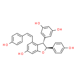 ChemSpider 2D Image | (+)-cis-epsilon-viniferin | C28H22O6