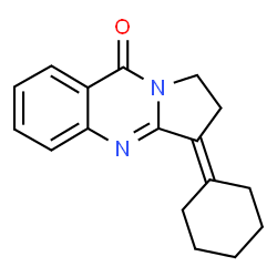 ChemSpider 2D Image | 3-Cyclohexylidene-2,3-dihydropyrrolo[2,1-b]quinazolin-9(1H)-one | C17H18N2O