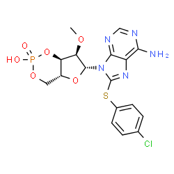 ChemSpider 2D Image | 8-pCPT-2'-O-Me-cAMP | C17H17ClN5O6PS