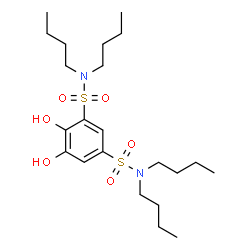 ChemSpider 2D Image | N,N,N',N'-Tetrabutyl-4,5-dihydroxy-1,3-benzenedisulfonamide | C22H40N2O6S2