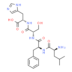 ChemSpider 2D Image | L-Leucyl-L-phenylalanyl-L-seryl-L-histidine | C24H34N6O6